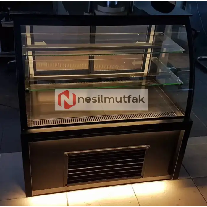 Pasta Tatlı Dolabı Siyah Model