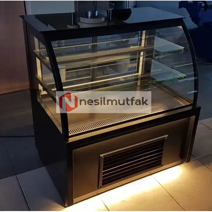 Pasta Tatlı Dolabı Siyah Model