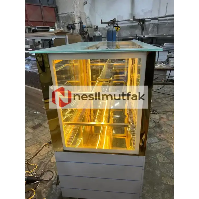 Pasta Tatlı Teşhir Dolabı Gold Model