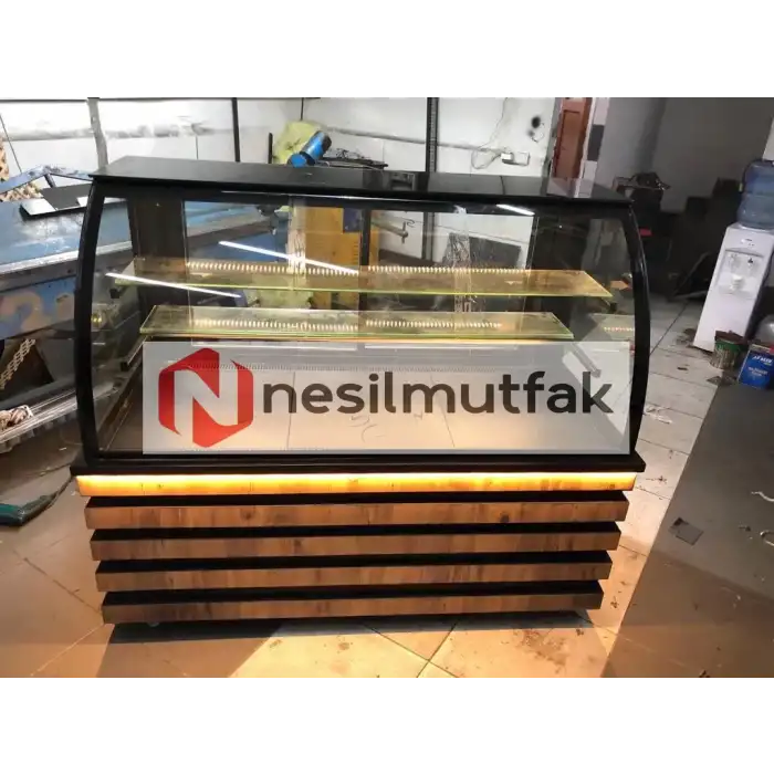 Pasta Teşhir Dolabı Ahşap Model