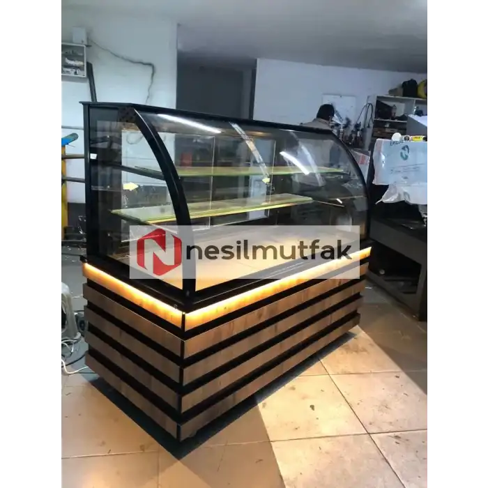 Pasta Teşhir Dolabı Ahşap Model