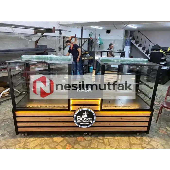 Pasta Teşhir Dolabı Ortası Kasalı