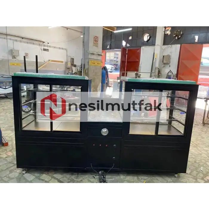 Pasta Teşhir Dolabı Ortası Kasalı