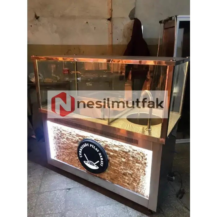 Pilav Ayran Tezgahı Ön Taş Dekorlu