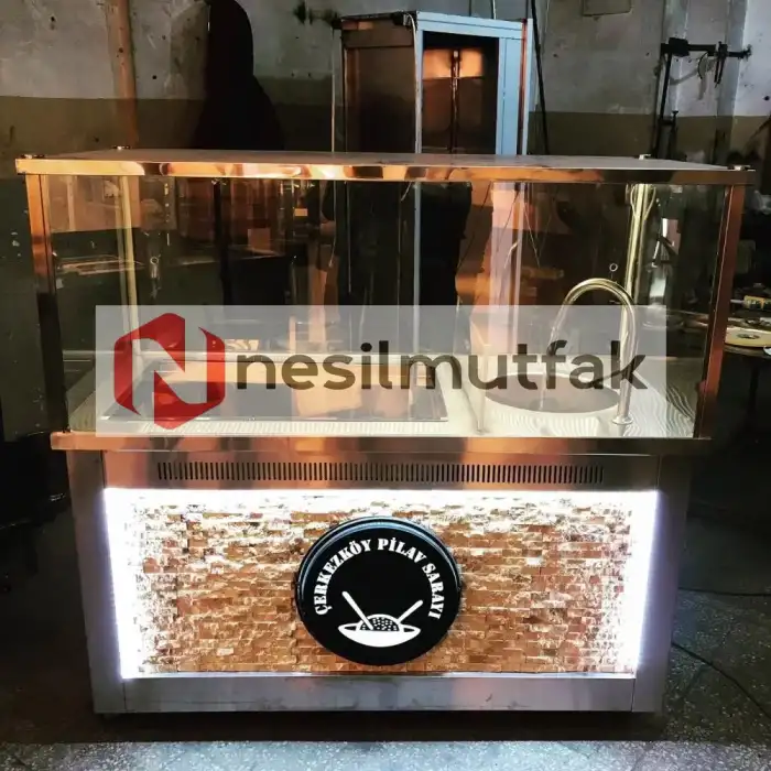 Pilav Ayran Tezgahı Ön Taş Dekorlu