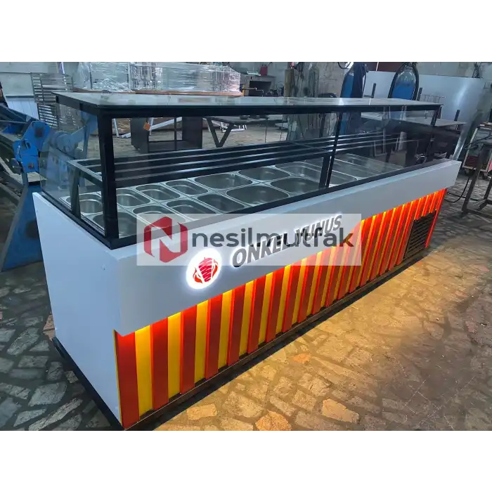 Salata ve Salatbar Dolabı Sarı Model