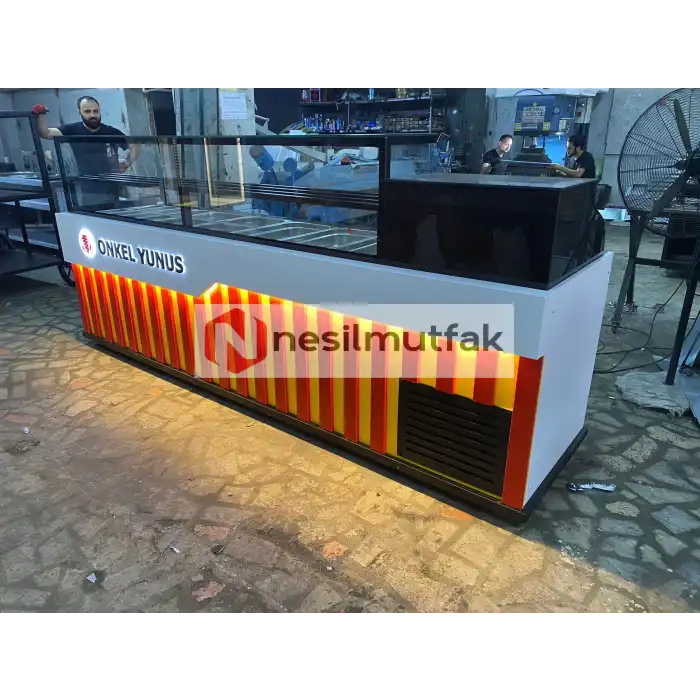 Salata ve Salatbar Dolabı Sarı Model