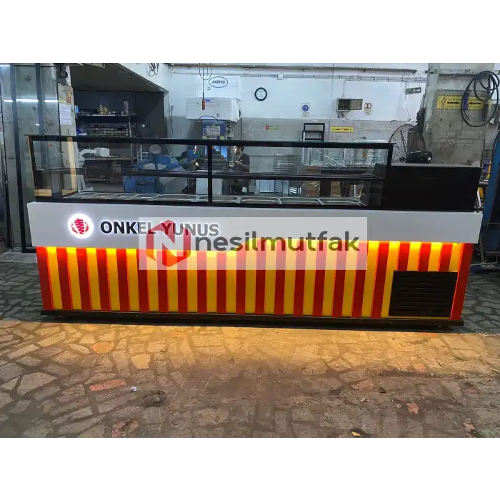 Salata ve Salatbar Dolabı Sarı Model