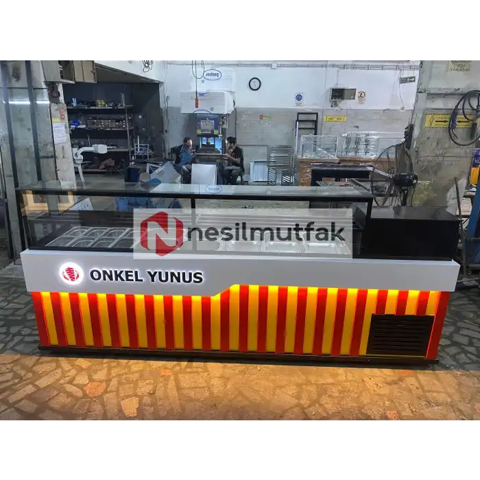 Salata ve Salatbar Dolabı Sarı Model