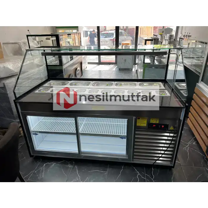 Salatabar Dolabı Yeşil Konsept Model