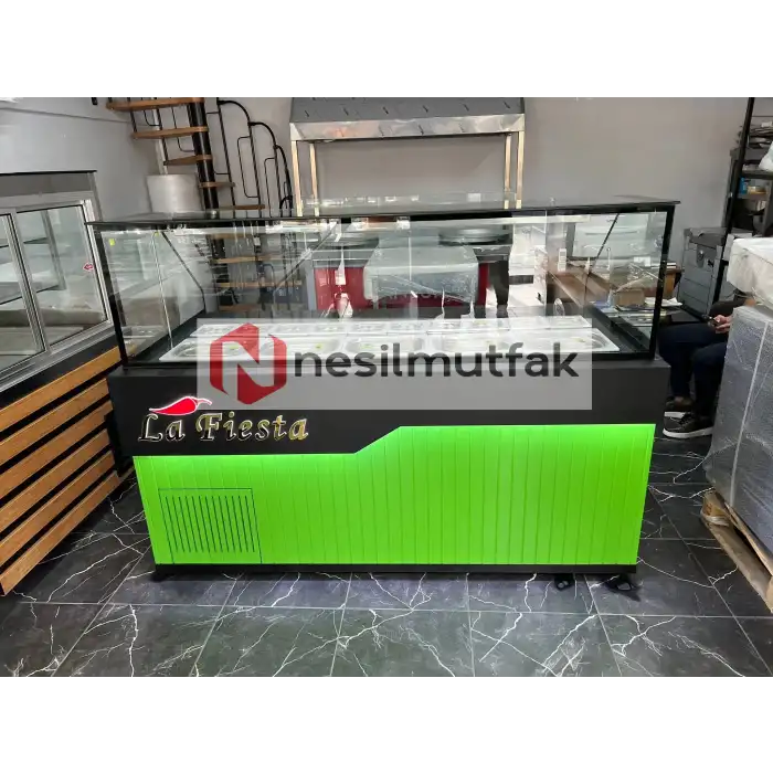 Salatabar Dolabı Yeşil Konsept Model