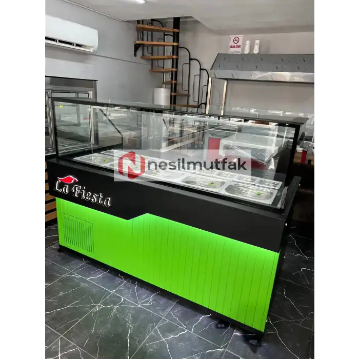 Salatabar Dolabı Yeşil Konsept Model
