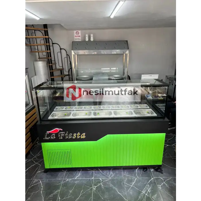 Salatabar Dolabı Yeşil Konsept Model