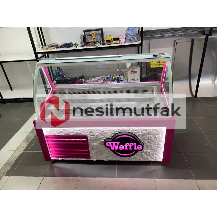 Waffle Dolabı Ön Taş Dekorlu