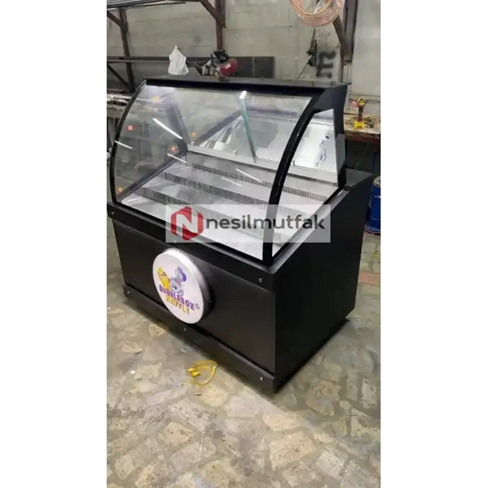 Waffle Dolabı Siyah Dekor Model