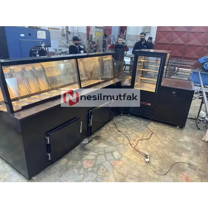 Waffle Kumpir Dolabı ve Pasta Dolabı