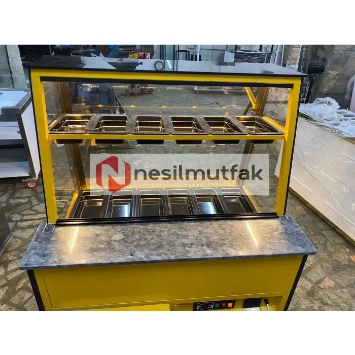 Waffle ve Kumpir Dolabı Sarı Model