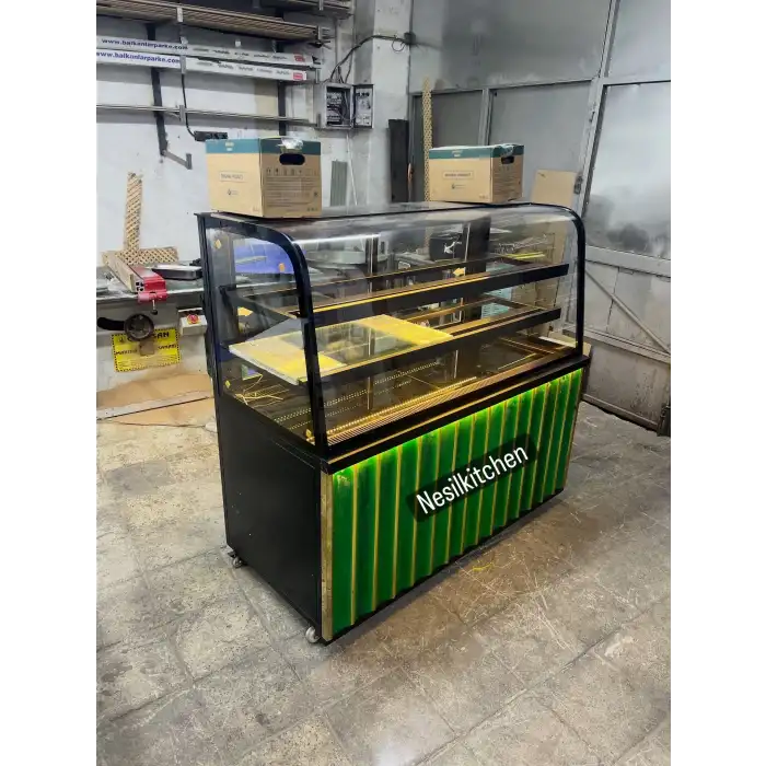 Pasta Tatlı Dolabı Yeşil Model NSL-24