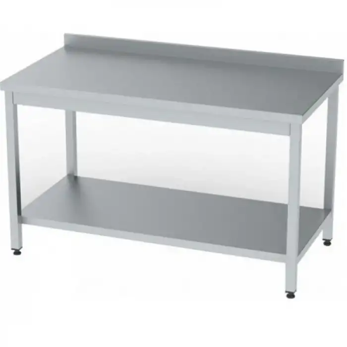 Paslanmaz Endüstriyel Mutfak Çalışma Tezgahı, Taban raflı