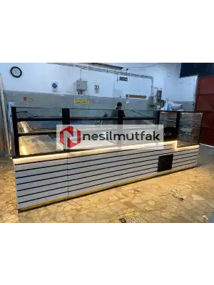 Böreklik Baklava Tezgahı ve Pasta Dolabı Beyaz Set Model