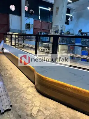 Böreklik ve Baklava Tezgahı Ahşap Özel Model