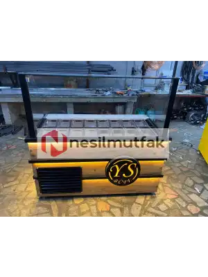 Kahvaltı ve Salatbar Dolabı Ahşap Model