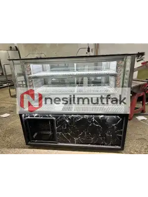 Kebap Teşhir Dolabı Mermer Dekorlu