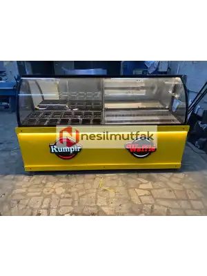 Kumpir ve Waffle Dolabı Sarı Model