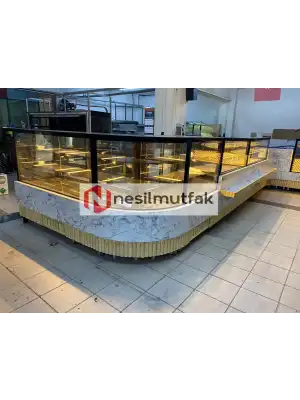 Böreklik Baklava ve Ekmeklik Tezgahı ve Pasta Dolabı Set