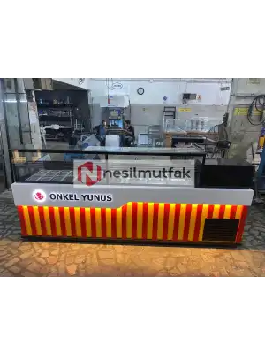 Salata ve Salatbar Dolabı Sarı Model