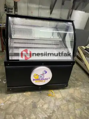 Waffle Dolabı Siyah Dekor Model