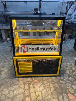 Waffle ve Kumpir Dolabı Sarı Model