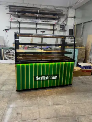 Pasta Tatlı Dolabı Yeşil Model NSL-24