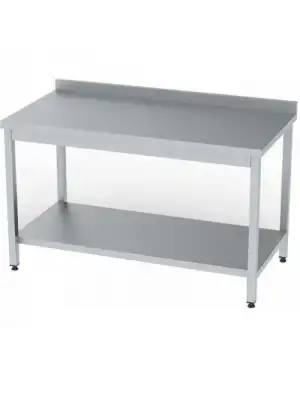 Paslanmaz Endüstriyel Mutfak Çalışma Tezgahı, Taban raflı