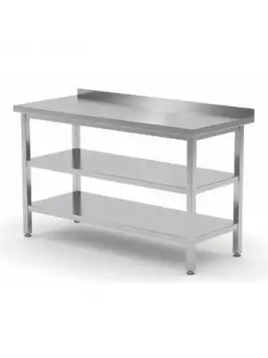 Paslanmaz Mutfak Çalışma Tezgahı , Taban ve Ara Raflı