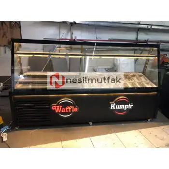 Kumpir ve Waffle Dolabı Black Model