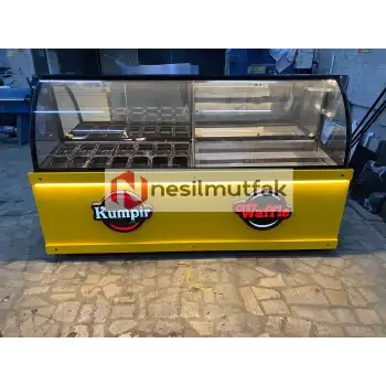 Kumpir ve Waffle Dolabı Sarı Model