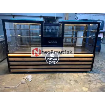 Pasta Tatlı Dolabı Orta Kasalı