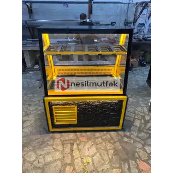 Waffle ve Kumpir Dolabı Sarı Model