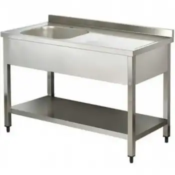 Eyveli, Taban Raflı Paslanmaz Mutfak Çalışma Tezgahı