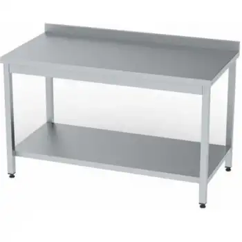 Paslanmaz Endüstriyel Mutfak Çalışma Tezgahı, Taban raflı