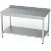 Paslanmaz Endüstriyel Mutfak Çalışma Tezgahı, Taban raflı