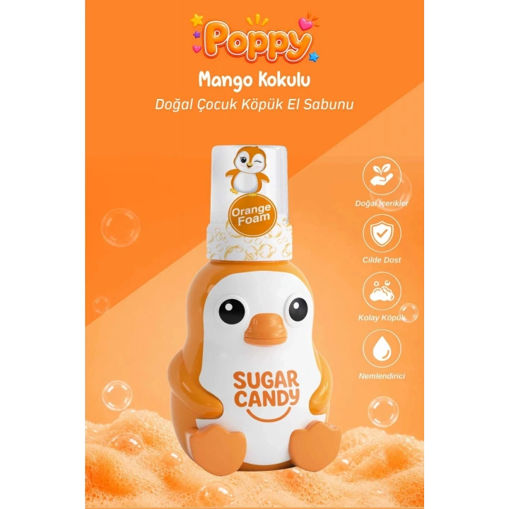 Sugar Candy Mango Kokulu Doğal Vegan Çocuk Köpük El Sabunu POPPY 350 ml