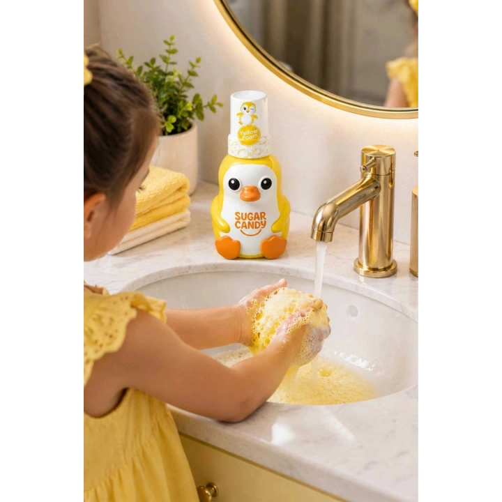Sugar Candy Muz Kokulu Doğal Vegan Çocuk Köpük El Sabunu PINGO 350 ml Paraben İçermeyen Sarı Köpük