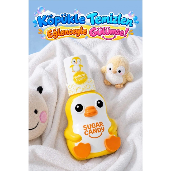 Sugar Candy Muz Kokulu Doğal Vegan Çocuk Köpük El Sabunu PINGO 350 ml Paraben İçermeyen Sarı Köpük