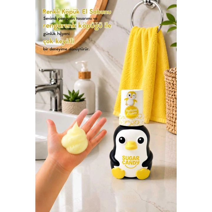 Sugar Candy Muz Kokulu Doğal Vegan Çocuk Köpük El Sabunu SOLI 350 ml Paraben İçermeyen Sarı Köpük