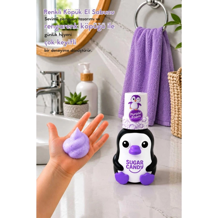 Sugar Candy Orman Meyveleri Kokulu Doğal Vegan Çocuk Köpük El Sabunu MIRA 350 ml Paraben İçermeyen Mor Köpük