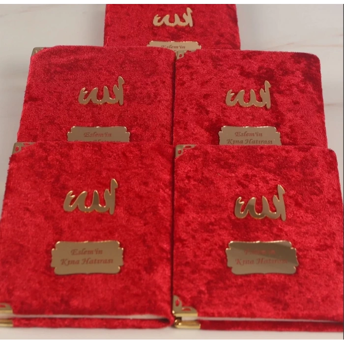 64 Sayfa Bordo Kadife Yasin