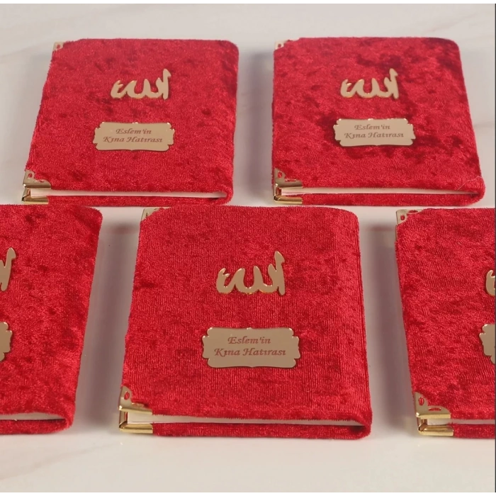 64 Sayfa Bordo Kadife Yasin
