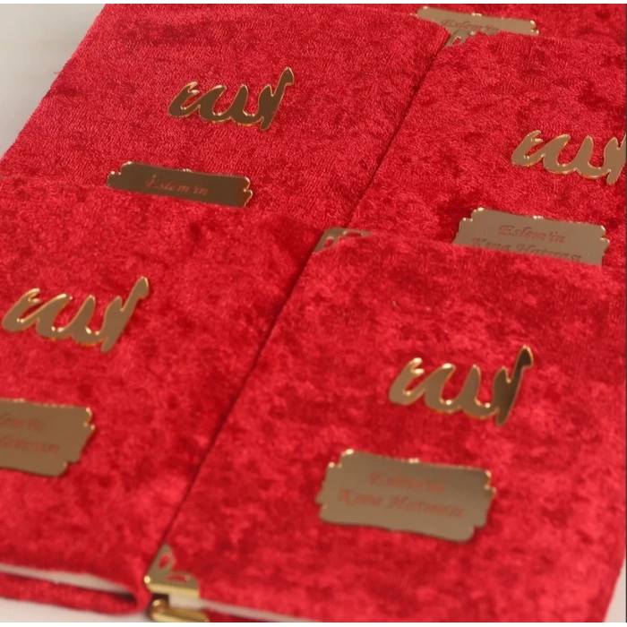 64 Sayfa Bordo Keseli Kadife Yasin